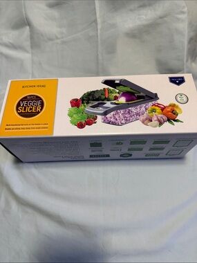 Veggie Slicer - Gray/Green Multi-Function Chopper